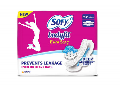 Sofy Bodyfit XL Soft Sanitary Pads (Pack of 6)