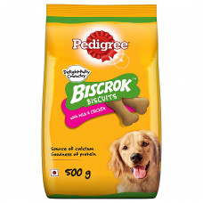 Pedigree Biscrok With Milk And Chicken 500 gms Biscuits