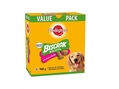 Pedigree Biscrok With Milk And Chicken 900 gms Biscuits