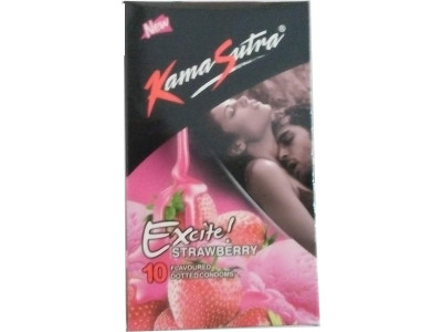 Kamasutra Excite Strawberry Condoms- 10 nos