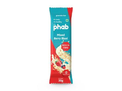 Phab Mixed Berry Granola Bar 30 Gms