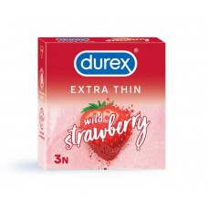 Durex Wild Strawberry Condoms (Pack of 3)