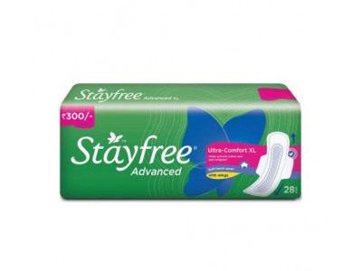 J&j Stayfree Advance XL Ultra Comfort Sanitary Pads (Pack of 28)